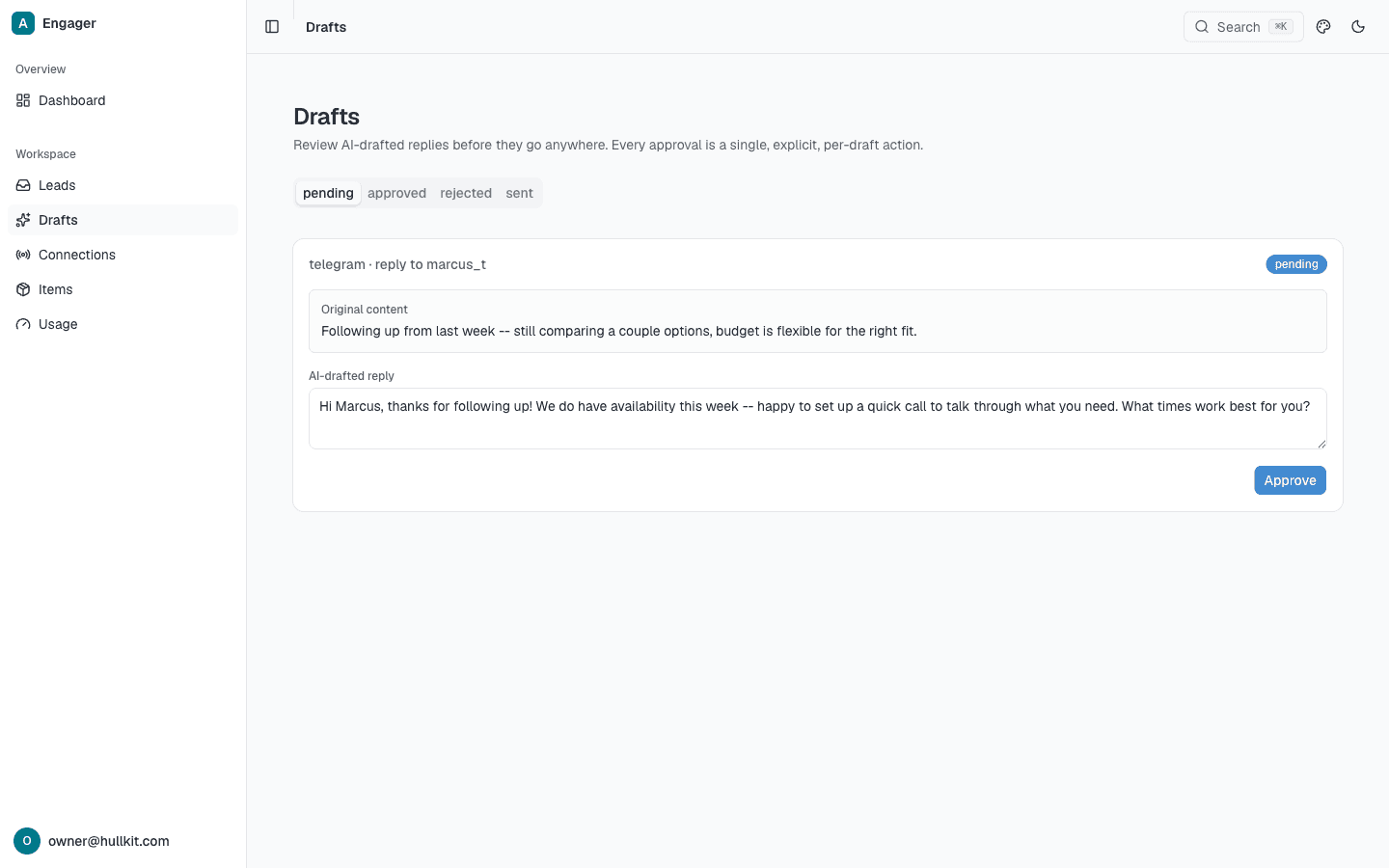 Drafts screenshot